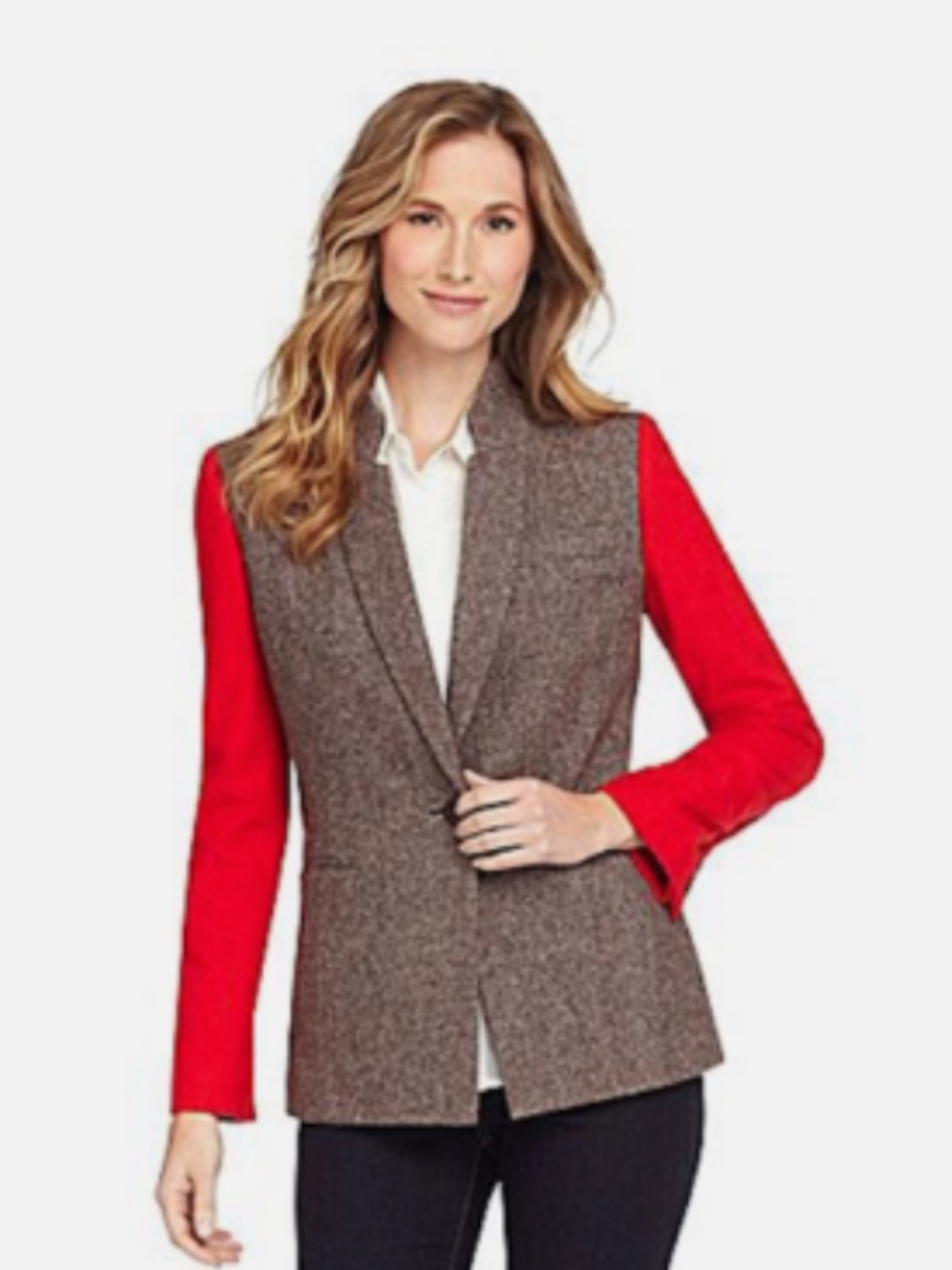 Cremieux Arabella Jacket Women's 4 Colorblock Jacket Tweed Dark Academia Preppy